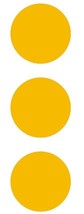 3" Golden Yellow Round Color Code Inventory Label Dots Stickers - $2.99+