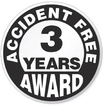 Accident Free 3 Year Award Hard Hat Decal Hard Hat Sticker Helmet Safety... - $1.79+