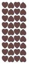 Brown 1&quot; Heart Stickers SHOWER Wedding Envelope Seals School Arts &amp; Crafts  - £1.55 GBP+