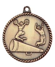 Cheerleading Medal Award Trophy With Free Lanyard HR775 School Team Sports - $0.99+