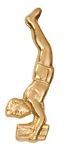 Gold Finish Metal Male Gymnast Pin TIE TACK School Varsity Insignia Chen... - $11.97+