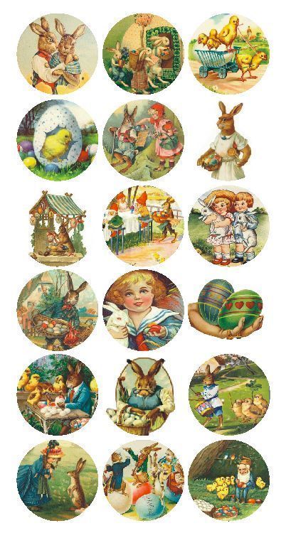 Vintage Easter Eggs Bunny Basket Labels Stickers Decals CRAFTS Made In USA #D353 - £0.77 GBP - £3.13 GBP