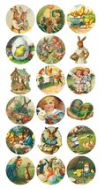 Vintage Easter Eggs Bunny Basket Labels Stickers Decals CRAFTS Made In U... - $0.99+