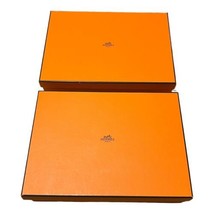 Lot of 2 Hermes Empty Box Lot Of 2 Used 11.25”x8.25”x3” Large Scarf Purs... - £37.27 GBP