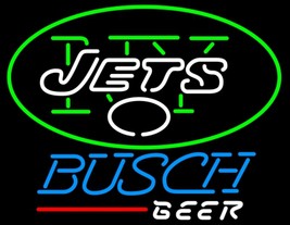 Busch Beer NFL New York Jets Neon Sign - £558.74 GBP