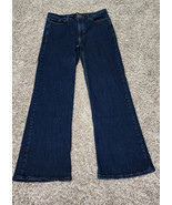 Banana Republic BR Black Tag The Flare Jean Dark Wash Blue Stretchy Comf... - $38.41 CAD