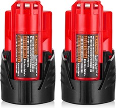 2 Pack 3000Mah M12 Replacement Battery For Milwaukee M12 Battery,, 2411 - $30.95