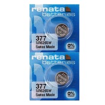 Renata 377 SR626SW Batteries - 1.55V Silver Oxide 377 Watch Battery (10 Count) - £3.87 GBP+
