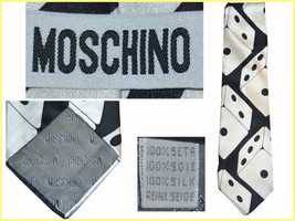 Moschino Men&#39;s Tie 100% Silk Made In Italy *Discount Here* MO04 T0P - £47.84 GBP