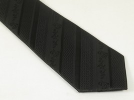 Men's Woven Tie Hankie Set J.Valintin Private Collection R93 Black Shadow Floral image 3