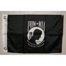 AES 12&quot;x18&quot; US Powmia Pow Mia POW-MIA Prisoner Forgotten Flag Outdoor Boat car P - £3.54 GBP