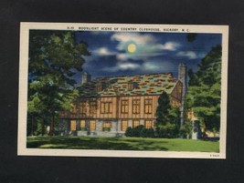 Vintage Postcard Hickory NC Linen Country Club House Clubhouse Unused - £5.11 GBP