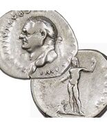 VESPASIAN RARE Head Left RIC R2 Jupiter stands facing Heroic Pose Denari... - $360.05