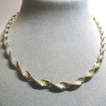 All Solid Sterling Silver Twisted Herringbone 18&quot; Length Chain Necklace 18.7gr - £43.42 GBP