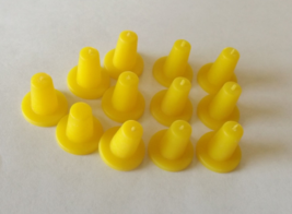 12 Yellow Plastic Stoppers Plugs - S.S. White - 1/4&quot; - $3.75