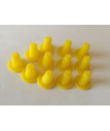 12 Yellow Plastic Stoppers Plugs - S.S. White - 1/4&quot; - $3.75