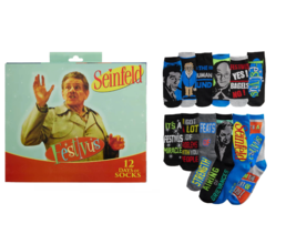 SEINFELD TV SERIES 12 Days of Socks Mens Low Cut And Crew Shoe Size 6-12... - £17.11 GBP