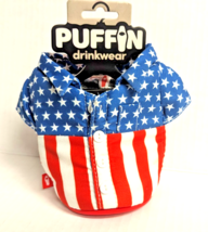 PUFFIN Drinkwear Freedom Flag 12 Oz. Koozie Insulated Drink Holder Bar G... - $19.82