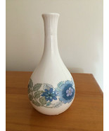 Wedgwood CLEMENTINE 5&quot; Bud Vase Blue Lavender Flowers   - £7.99 GBP