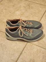 ECCO Biom Fjuel Running Shoes Women&#39;s Size 10 Gray Green Lace-Up Sneakers - $24.74