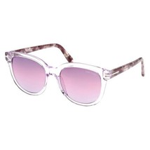TOM FORD FT0914 78Z Transparent Lilac With Lilac Vintage Havana/Gradient Purp... - £133.53 GBP