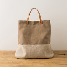 Patchwork Cotton Tote Bag Casual High Quality Designer Top Handle Bag Diaper Fab - £65.17 GBP