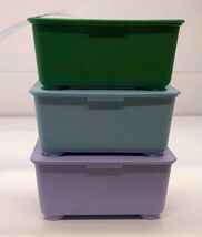 IKEA GLIS Box with Lid Green Lilac Blue Storage 6¾" x 4" New 006.041.18 - $24.99