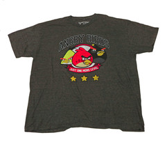 EUC Angry Birds Just One More Level Dark Gray Tee Shirt 2XL - £10.07 GBP