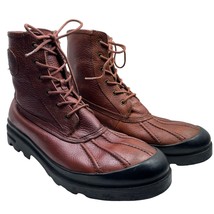Polo Ralph Lauren Udel Mens Leather Duck Boots Brown  sz 14D 14 D Work Boot Rain - £51.05 GBP