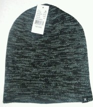 HURLEY UNUSUAL SLOUCH LOGO MINT BLACK MARLED BEANIE TOQUE MENS GUYS HAT ... - $18.99