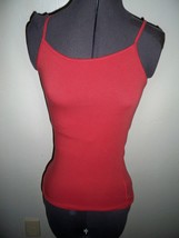 WOMEN&#39;S/JRS LILU CAMI TANK TOP ADJUSTABLE STRAPS SOLID RUST NEW $13 - $9.99