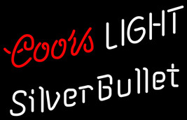 Coors Light Double Line Silver Bullet Neon Sign - £546.50 GBP