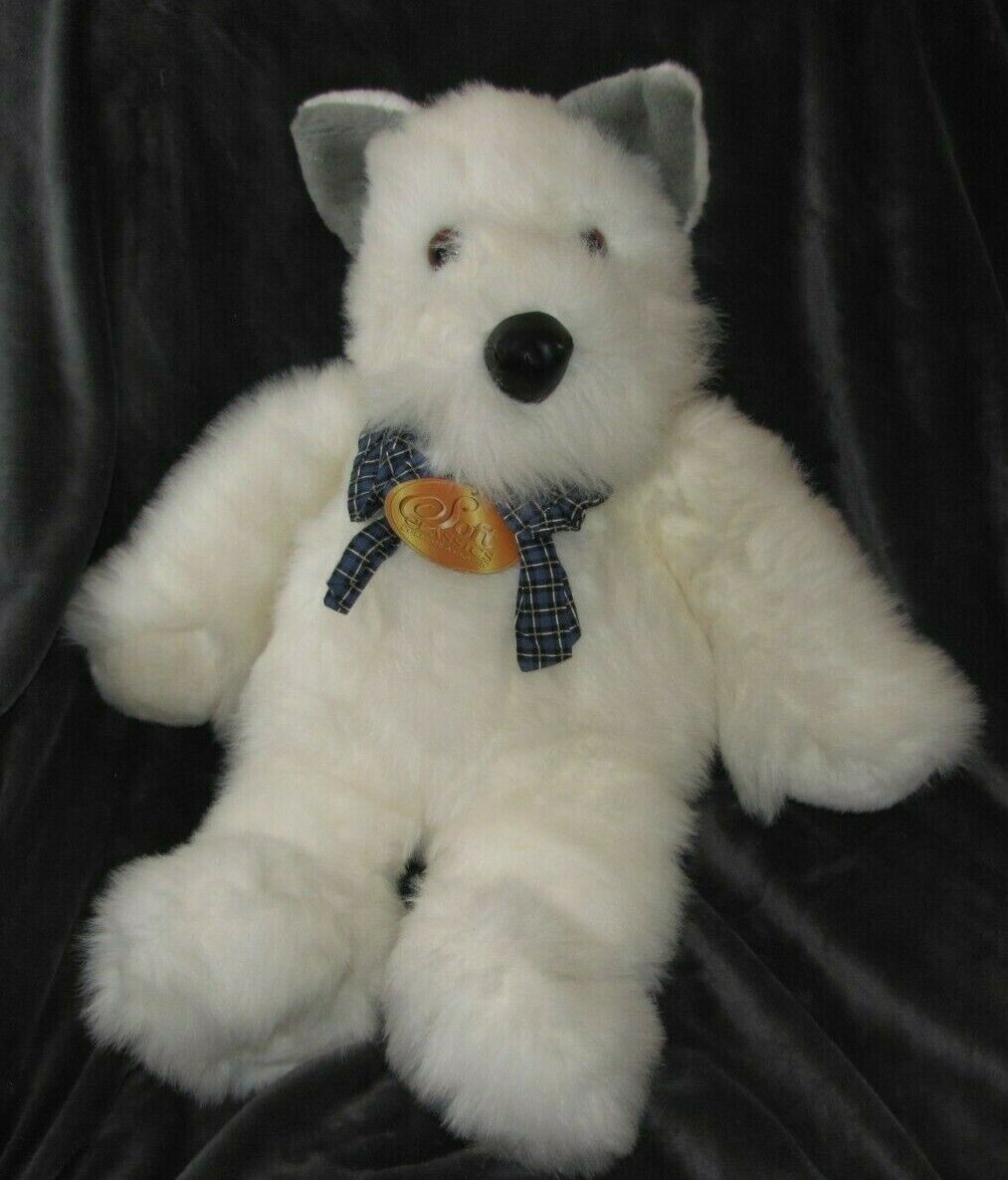 Primary image for Soft Classics 1997 Geoffrey Commonwealth Big Large Fluffy White Gray Dog Plush