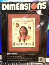 Dimensions Counted Cross Stitch Kit Native Heritage 11 x 14&quot; nip 3736 - €15,21 EUR
