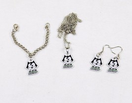 Felix The Cat Girl&#39;s Jewelry Set ~ Necklace, Earrings, Bracelet #FLX-WRD-02 - £10.10 GBP