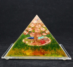 Natural Orgonite Pyramid Reiki Amethyst Energy Healing Chakra Meditation Orgone - $69.99