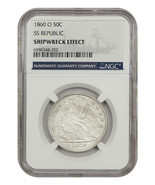 S.S. Republic: 1860-O 50C NGC Shipwreck Effect - £358.93 GBP