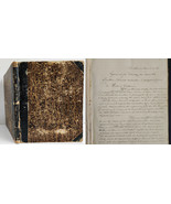 1852 antique LEDGER YALE COLLEGE pana ill GEO PEASE class notes student ... - £385.40 GBP