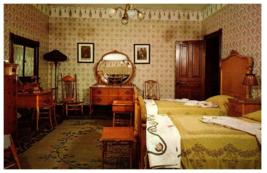 Master Bedroom Harding home Mt Vernon Ave Marion Ohio Postcard - £4.06 GBP