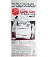 LECTRO HOST-Electric Range - 1949 Vintage Print Ad -  One Switch Control... - $12.03