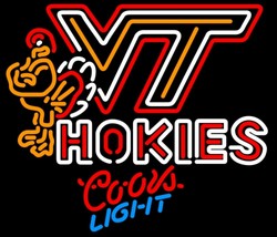 Coors Light Virginia Tech Vt Hockey Logo Neon Sign - £556.73 GBP