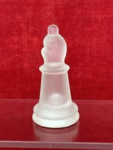 Frosted Glass BISHOP Chess Piece from Limited Edition Pavilion Game - £5.50 GBP