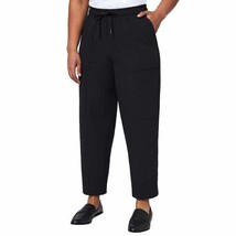 Mondetta Women&#39;s Size XL Black Elastic Waist Cropped Ankle Pants NWT - £12.64 GBP