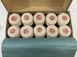 Antique Bucilla NOS Ten Rolls Size 30 Red Label IOB Crochet/Tatting Thread - $106.59