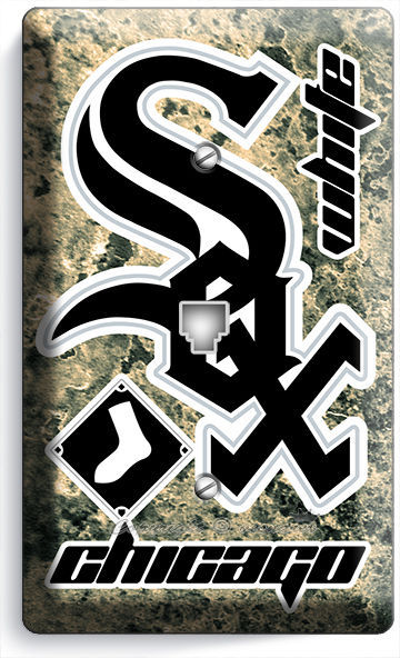 CHICAGO WHITE SOX BASEBALL TEAM PHONE JACK TELEPHONE WALL PLATE COVER HOME DECOR
