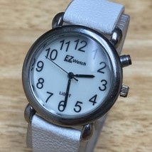 Vintage Easy Watch Unisex Silver White Backlight Analog Quartz Watch~New Battery - £10.23 GBP