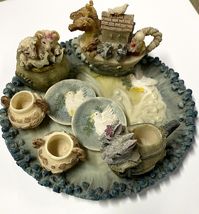 Vintage 1994 Miniature Noah's Ark Resin Tea Set - $9.49