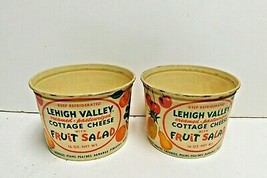  Lehigh Valley Wax Cottage Cheese With Fruit Salad Containers  Lot of 2 - £22.06 GBP