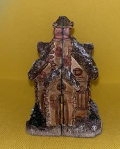 Vintage Hinged 4” Carved Church -Opens To Choir Miniature Figurine Trink... - $11.17