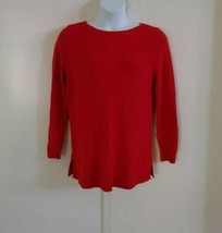 Charter Club Women&#39;s Long Sleeve Core Cotton Ravishing Red Sweater Size XL - £20.25 GBP